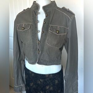 Military Style Cropped Jacket